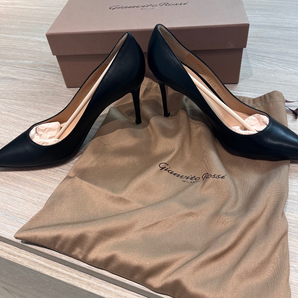 Gianvito Rossi 85mm pumps black leather